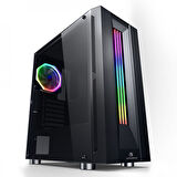 GB-G3601B USB3.0 Siyah Rainbow RGB Fan Strip kasa (PSU Yok) GB-G3601B