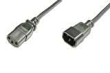 AK-440201-018-S PC-Monitör Arası Güç Kablosu, C14 erkek-C13 dişi, 1.8 metre, H05VV-F 3