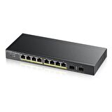 GS1900-10HP-EU0102F 8 PORT 8x100/100/1000 + 2xSFP WEB YONETİLEBİLİR POE SWITCH (77 WATT)