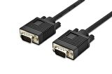 AK-310103-030-S VGA Monitör Kablosu, DSUB 15 erkek <=> DSUB 15 erkek, 3 metre, CU, 3Coax/7C, AWG 28, 2x ferrite filtreli, UL, siyah renk