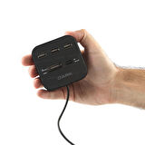 DK-AC-UCR202 USB 2.0 Multi Kart Okuyucu + 3 x USB 2.0 HUB Siyah