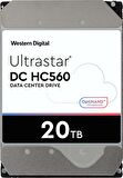 WD ULTRASTAR, WUH722020BLE6L4, 3.5", 20TB, 512Mb, 7200 Rpm, 7/24 Enterprise, DATA CENTER-GÜVENLİK-NAS-SERVER, HDD (DC HC560) (0F38785)