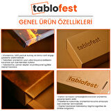 Lüks Çiçek Sanatı - Altın Turkuaz 3D Kabartma Görünümlü Dekoratif Tasarım Kanvas Tablo