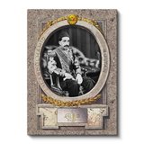 Dikey Kanvas Tablo Sultan II Abdülhamid Klasik Portre Osmanlı Tablosu Ev Ofis Duvar Dekoru