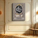 Dikey Kanvas Tablo Sultan II Abdülhamid Taht Portresi Osmanlı Tablosu Ev Ofis Duvar Dekoru