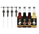 4 Lü Avantaj Paketi 4x750ml Kahve Şurupları + Şurup Pompaları