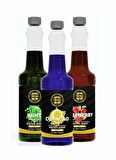 Nane-frambuaz-turunç 3'lü Avantajlı Paket Kokteyl, Pasta Ve Kahve Şurubu (750 ML X 3)