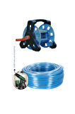 Taflan Tf6230 Hortum Makarası, Şeffaf Silikonlu Hortum 1/2" 10 Metre Ve 2 Fonk. Uç
