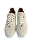Bej Hakiki Süet Deri Comfort Taban Sneaker