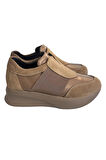 Bej Hakiki Deri Comfort Taban Sneaker