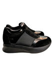 Siyah Hakiki Deri Comfort Taban Sneaker