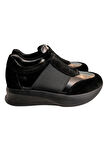 Siyah Hakiki Deri Comfort Taban Sneaker