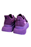 Mor Hakiki Deri Comfort Taban Sneaker