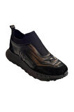 Siyah Hakiki Deri Comfort Taban Sneaker