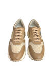Bej Hakiki Deri Dantel Detay Comfort Taban Sneaker 