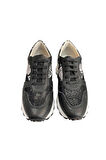 Siyah Hakiki Deri Dantel Detay Comfort Taban Sneaker 