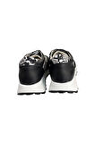 Siyah Hakiki Deri Dantel Detay Comfort Taban Sneaker 
