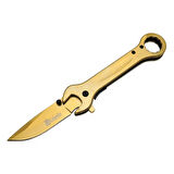 8000C Anahtar Görünümlü Gold Kamp Çakı 19 cm - Otomatik, Metal Sap