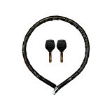 Motorsiklet Kilidi Anahtarlı Körüklü Siyah 120 Cm x 22 Mm YM-752