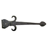 Antika Tarz Dekoratif Pirinç Kuyruklu Çanak Menteşe - 137x390 mm, Oksit