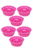 Silikon Mini Kek Pasta Kurabiye Kalıbı 6 Adet Muffin Cupcake Kalıbı
