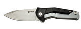 DpxGear Sugga 915B BK Siyah & Beyaz Kamp / Outdoor Çakı 17,5cm - Yarı Otomatik, Kutulu