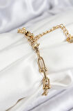 Tegan 316L Çelik Tifany Zincir Model Gold Renk Kadın Bileklik TG27BB7834