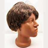 Kahve Renk Kısa Kesim İçi Astarlı Erkek Peruğu