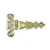 Dekoratif, Sac Tek Kuyruklu Menteşe - 40x68 mm, Küçük, Sarı, 1 Adet