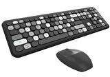 Mofii No666 Siyah Gri Klavye Mouse Set