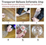 Kırmızı Simli Yuvarlak Şeffaf Balon 24 İnç