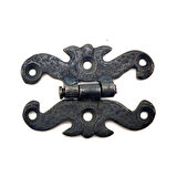 Antika Tarz Dekoratif Pirinç Kelebek Menteşe - Oksit