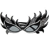 Taşlı Göz Kamaştıran Siyah Parti Alev Gözlük