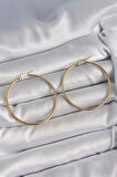 316 Çelik Gold Renk 43 mm Halka Model Kadın Küpe - TJ-BKP10510