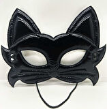 Siyah Renk Kumaş Malzemeden İmal Eva Kedi Maskesi 19x15 cm