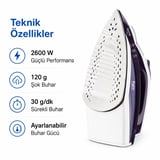 Fakir Spring Buharlı Ütü Seramik Taban 2600W Mor