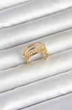 316L Çelik Gold Renk Zincirli Vintage Model Kadın Yüzük - TJ-BYK4170