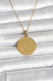 316L Çelik Gold Renk Ayetel Kürsi Yazılı Kolye TJ-BKO11059