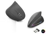 Ergonomik Dikey Mouse Dual Mode 1600 Dpi Sessiz Rgb - Siyah ND1211