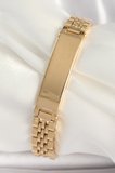 316L Çelik Gold Renk Zincir Künye Model Erkek Bileklik TJ-EB3719