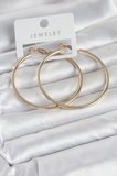 Gold Renk Pirinç Köşeli Kenar Halka 54 mm Kadın Küpe - TJ-BKP11767
