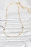 CM 14K Gold Renk Topçuklu Burgu Zincir Model 60 cm Kadın Kolye TJ-BKO10963