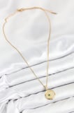 316L Çelik Zirkon Taşlı Ay Ve Güneş Model Gold Renk Kadın Kolye - TJ-BKO10539