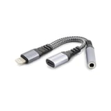 Lıghtnıng To Type-C + 3.5 Mm F Kablo Siyah GJ-012