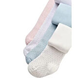 Klasik Puanlı Külotlu Çorap  Mavi