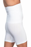 Beyaz Mı Emay E1005 Erkek Yüksek Bel Double Boxer Korse
