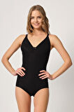 Siyah Mı Emay 2821 Balenli Double Boy Slip Lazer Korse