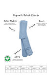 Tekli Kaymaz Basic Külotlu Çorap  Mavi