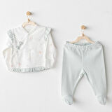 Andywawa Ac25508 Sıde Snap Set Love Family 2'li Zıbın Set Mint