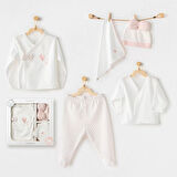 Andywawa Ac25550 Newborn Set Pınk Baloons 5'li Hastane Çıkışı Ekru